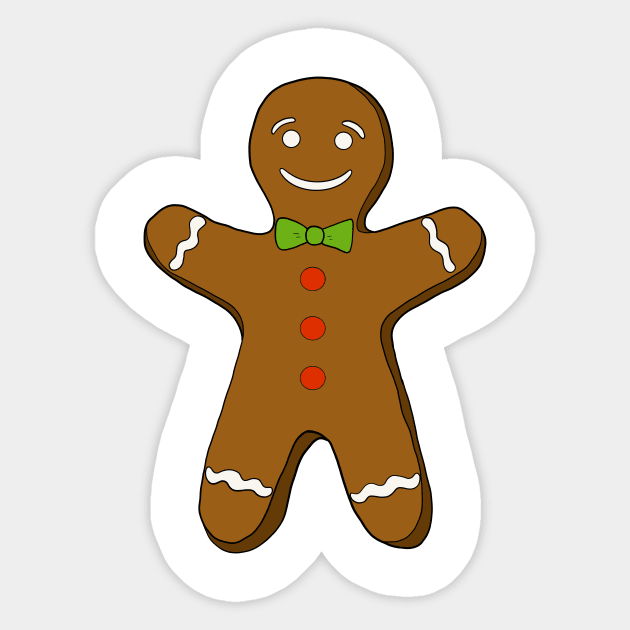 Gingerbread Man Sticker by tabslabred